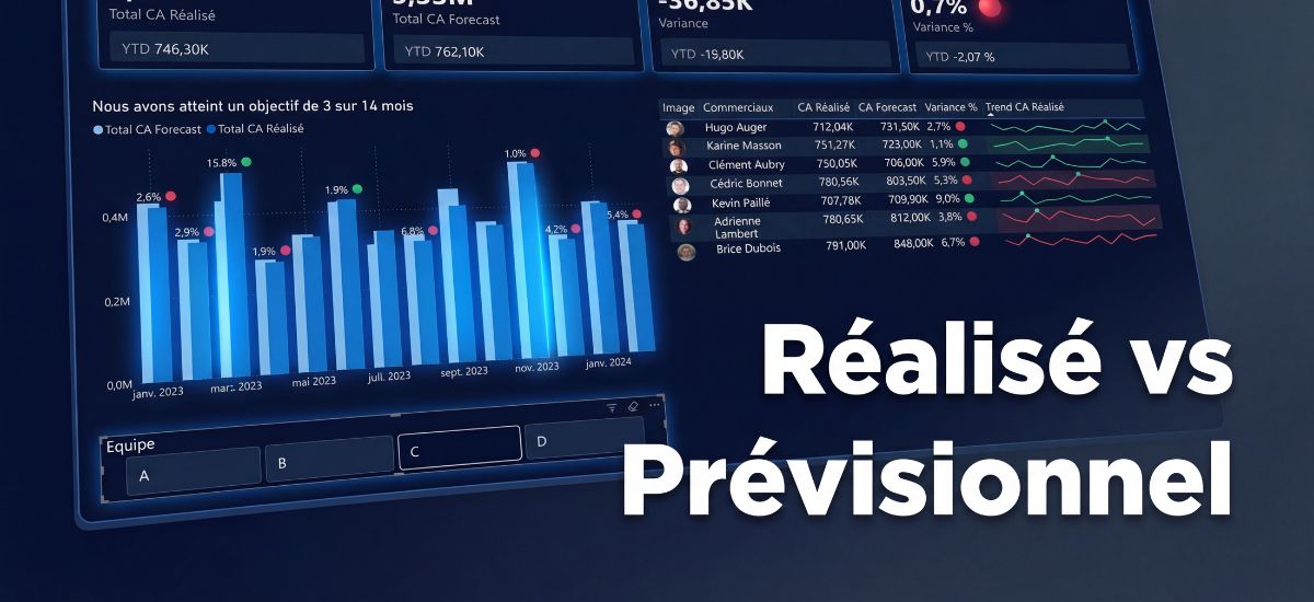 Suivi d'un fichier de ventes Realisé VS previsionnel