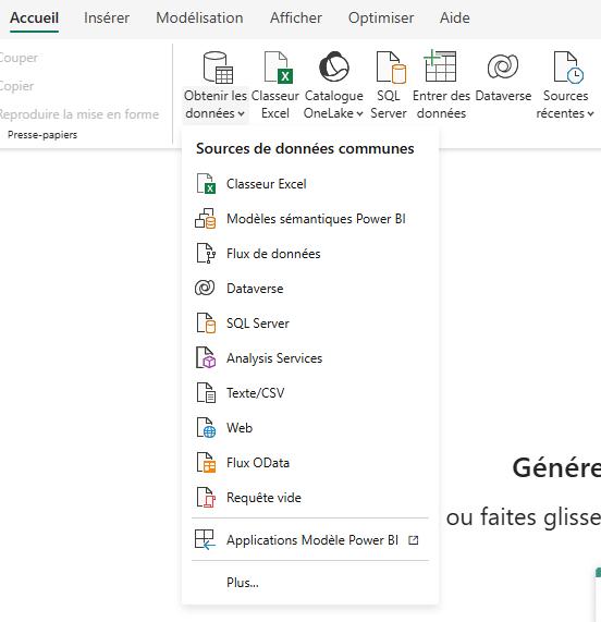 Importer un fichier sur Power Query - Power BI