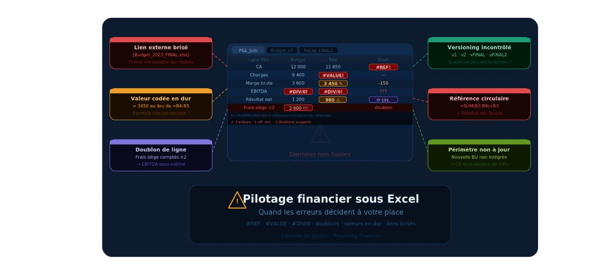erreurs excel pilotage