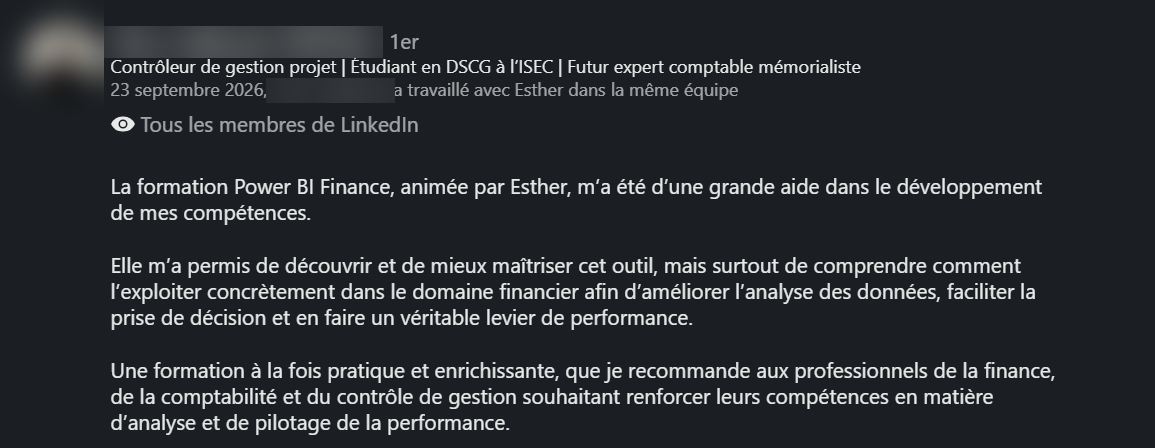 Recommandation d’un ancien élève