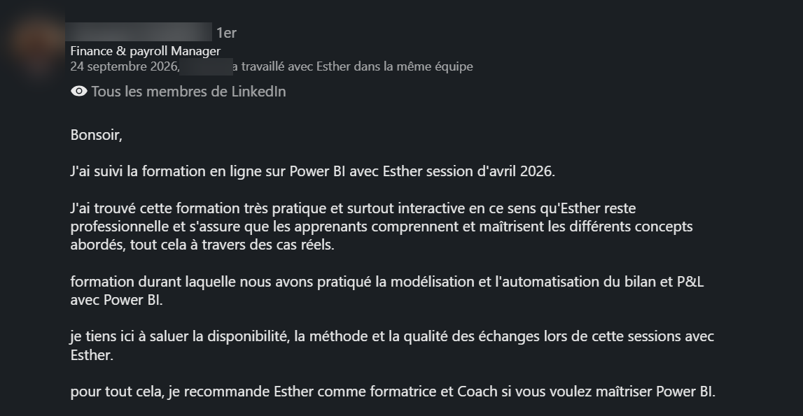 Recommandation d’un ancien élève