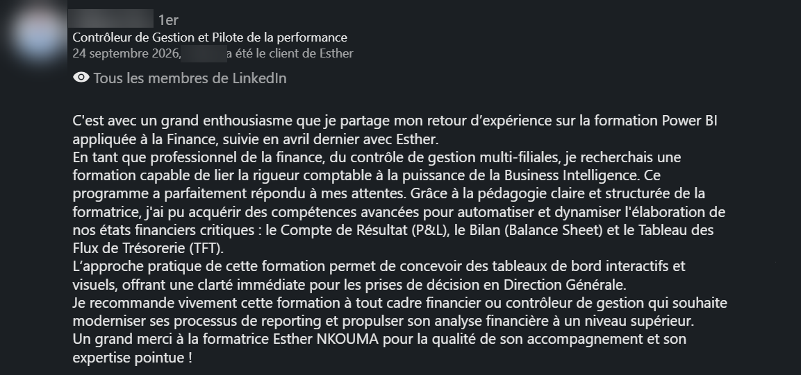 Recommandation d’un ancien élève