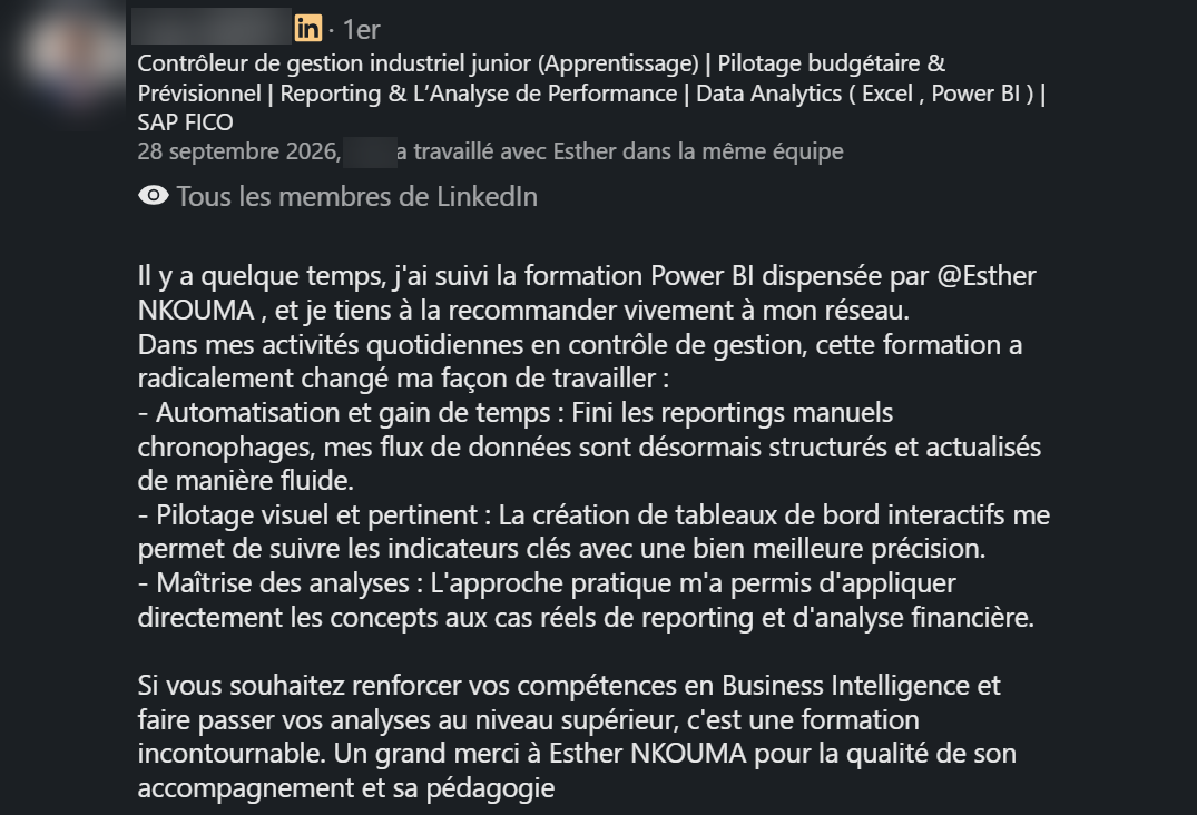 Recommandation d’un ancien élève