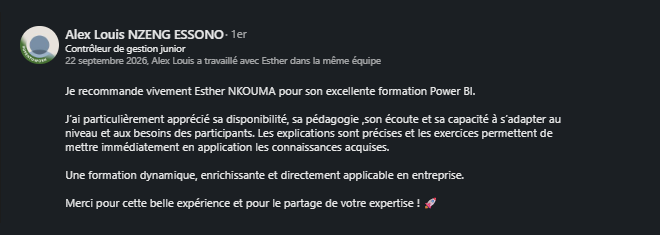 Recommandation LinkedIn de Alex Louis Nzeng Essono