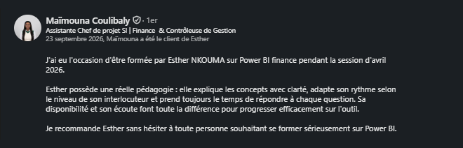 Recommandation LinkedIn de Maïmouna Coulibaly